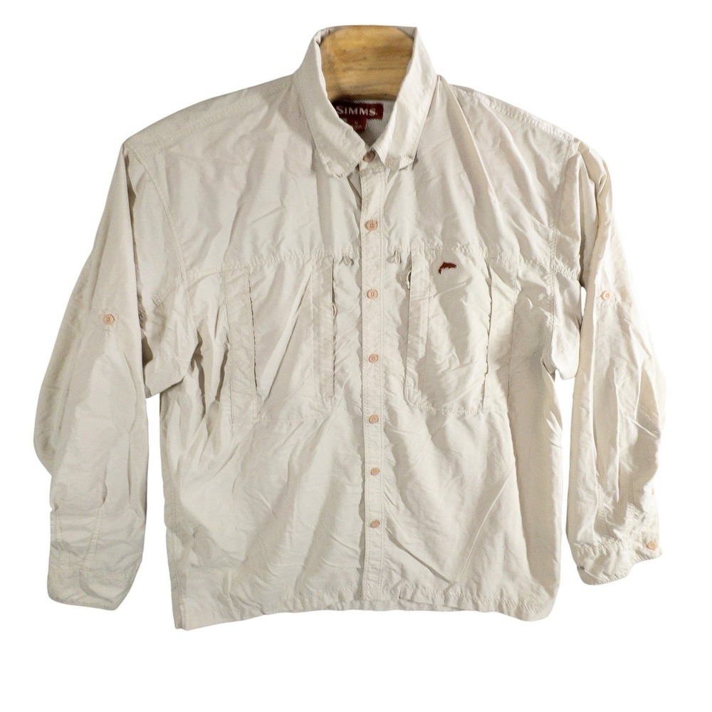 Simms Fly Fishing Long Sleeve Shirt Mens XL Lake Outdoor Gorpcore Boating